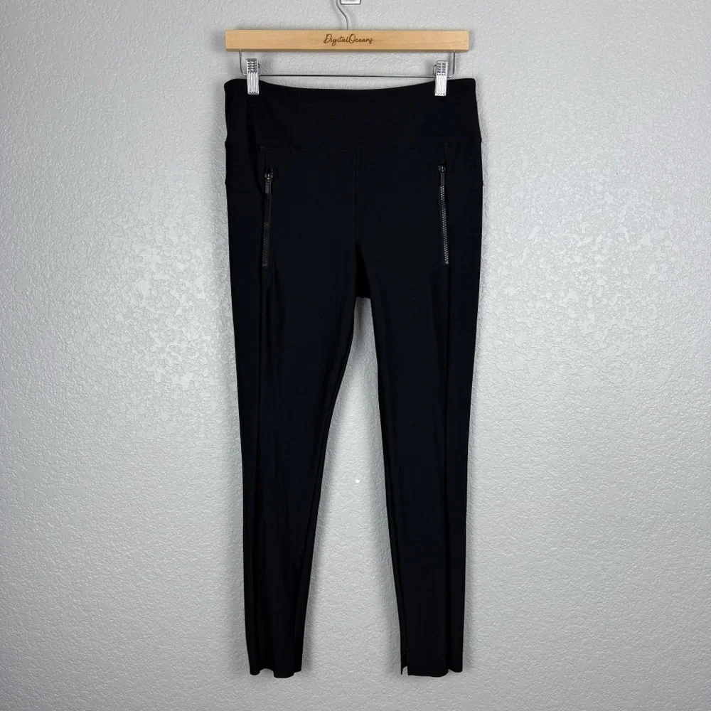 Athleta Stellar Zip Pocket Travel Leggings, Black M – Wrinkle-Resistant, Commute